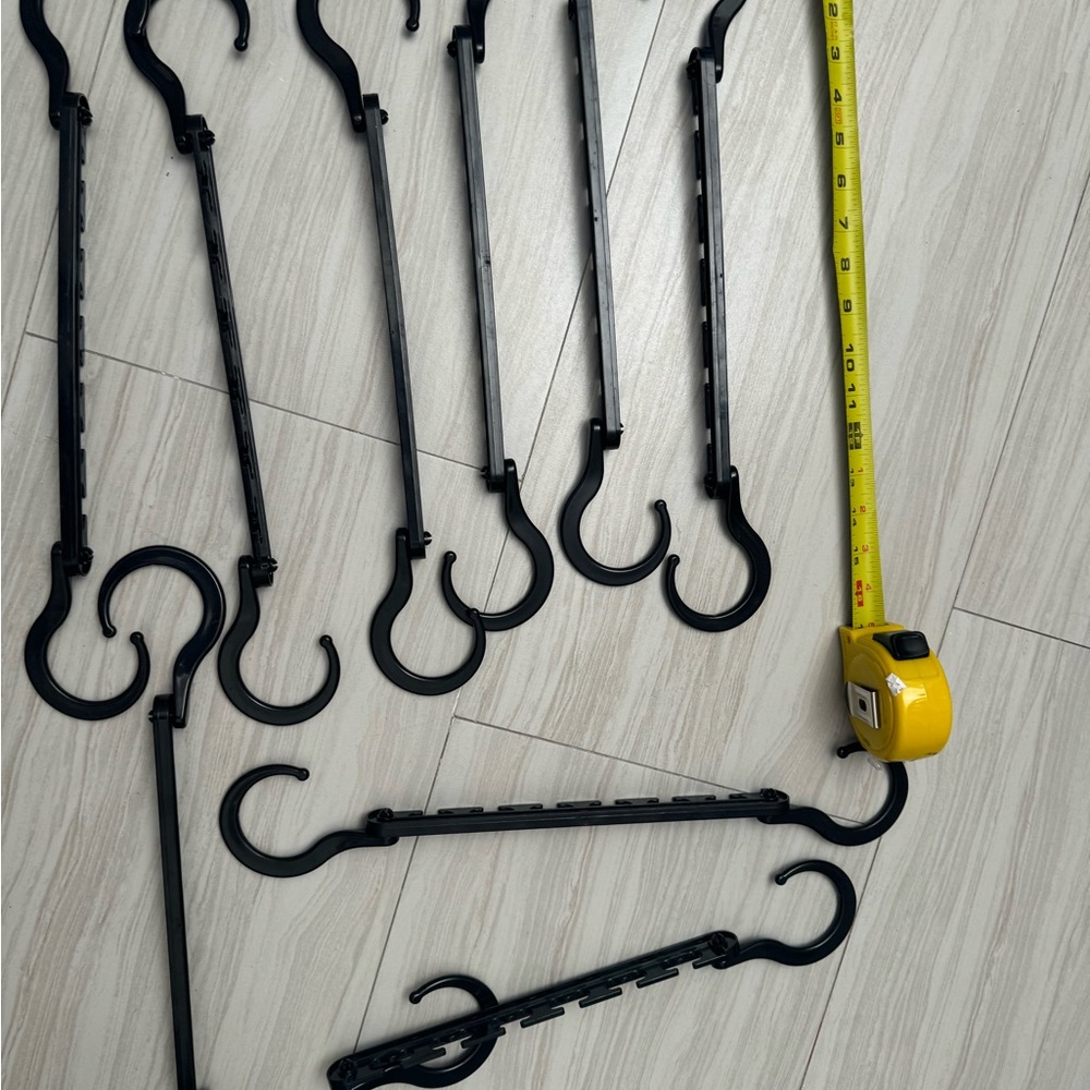 Black Plastic Hangers Set